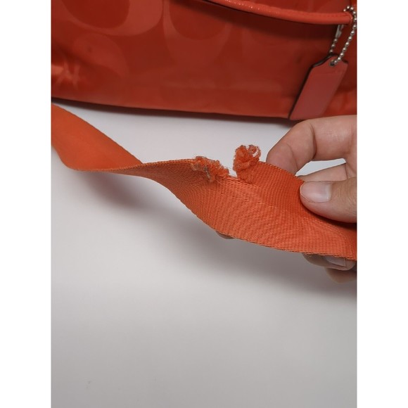 COACH Signature C Convertible‎ Nylon Diaper Bag Baby Tote M1361-F77577 Coral VTG - Picture 6 of 16